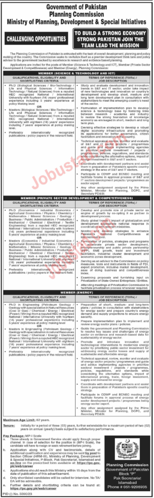 Islamabad Government Jobs Ad