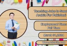 Teaching Jobs in Saudi Arabia For Pakistani 2024
